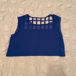 Crop sheet blue top